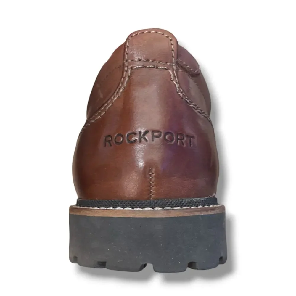 Rockport Brown Leather Oxford Comfort‎ Shoes Mens Size 10 Lug Sole Casual Dress